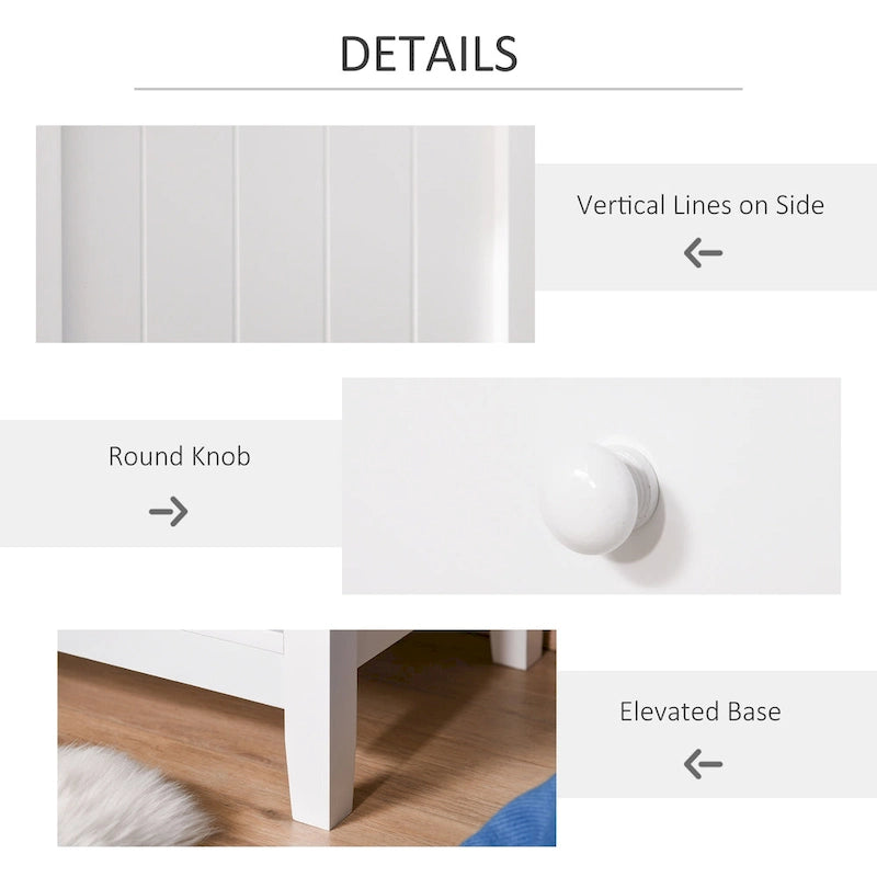 Table de chevet de style moderne avec tiroir et étagère de rangement pour chambre à coucher ou salon - 19,75x13,75x23,5