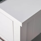 Table de chevet de style moderne avec tiroir et étagère de rangement pour chambre à coucher ou salon - 19,75x13,75x23,5