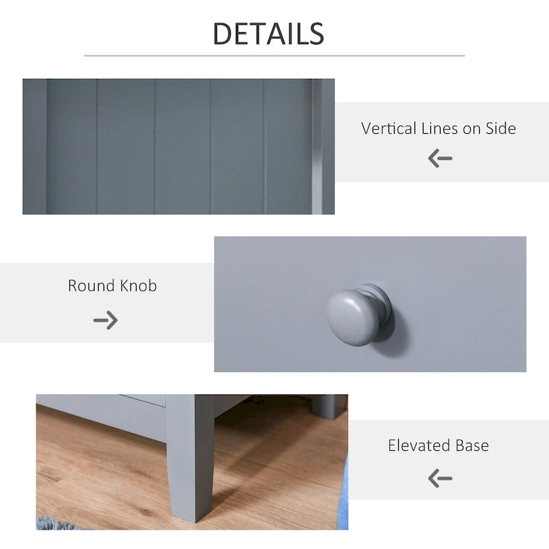 Table de chevet de style moderne avec tiroir et étagère de rangement pour chambre à coucher ou salon - 19,75x13,75x23,5