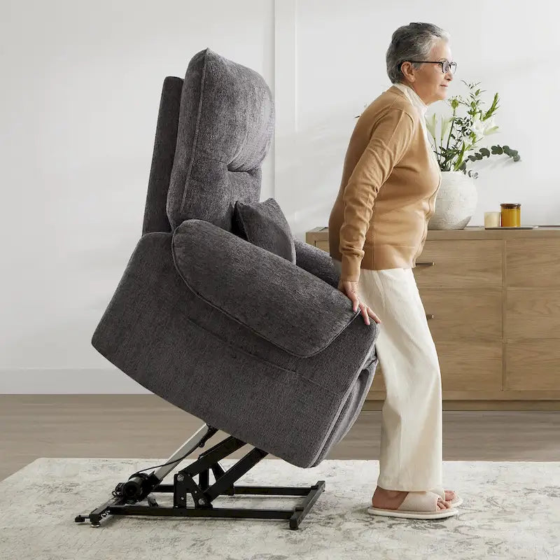 Fauteuil inclinable releveur avec massage chauffant pour personnes âgées