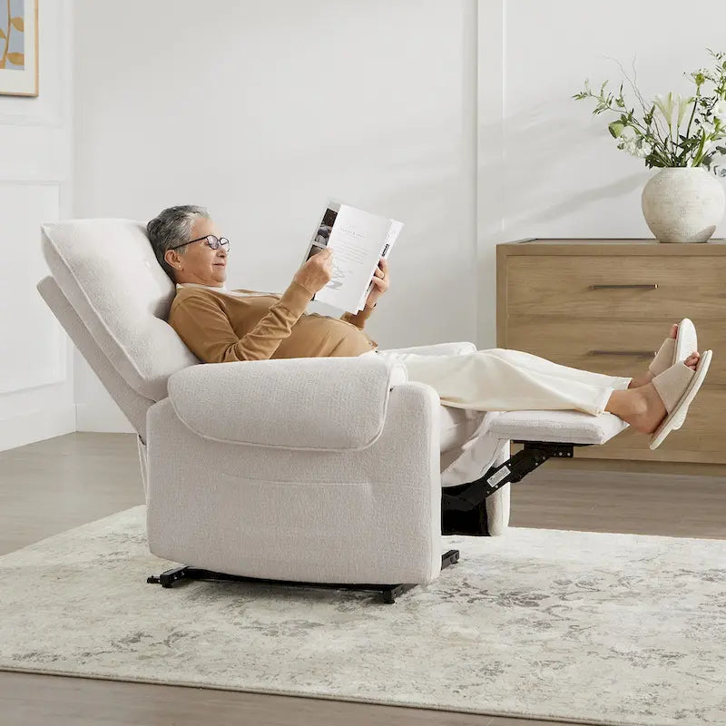 Fauteuil inclinable releveur avec massage chauffant pour personnes âgées