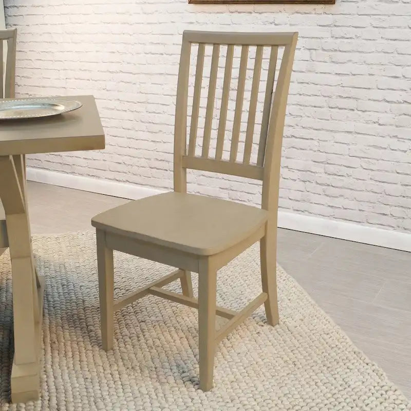 Chaise de salle à manger en bois dur style Mission Perry