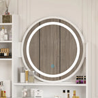 31.5 W Makeup Vanity Set with Stool and Mirror LED Light Dressr