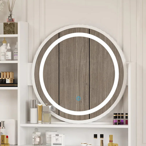 31.5 W Makeup Vanity Set with Stool and Mirror LED Light Dressr