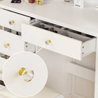 Coiffeuse 31,5 W avec tabouret et miroir lumineux LED