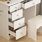 Coiffeuse 31,5 W avec tabouret et miroir lumineux LED