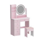 Coiffeuse 31,5 W avec tabouret et miroir lumineux LED