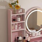 Coiffeuse 31,5 W avec tabouret et miroir lumineux LED