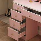 Coiffeuse 31,5 W avec tabouret et miroir lumineux LED