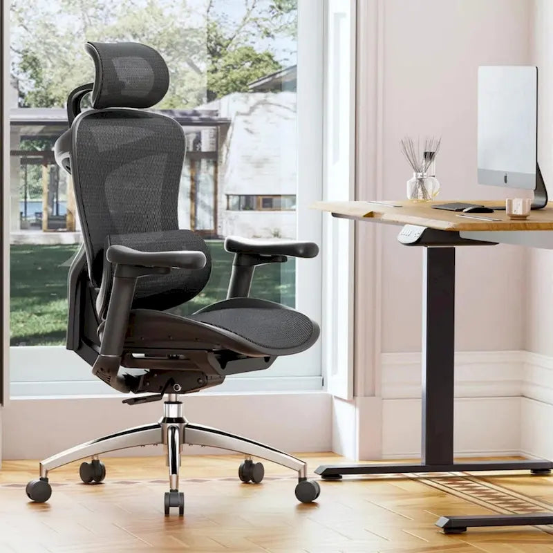  Ergonomic Ofiice Chair Doro-C300, Auto-Adaptive Lumbar Support, and 3D Linkage Armrests, Black - 78*70*125