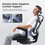 Chaise de Bureau Ergonomique, Support Lombaire Auto-Adaptatif et Accoudoirs à Liaison 3D, Noir - 78*70*125