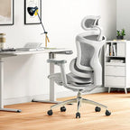 Chaise de Bureau Ergonomique, Support Lombaire Auto-Adaptatif et Accoudoirs à Liaison 3D, Noir - 78*70*125