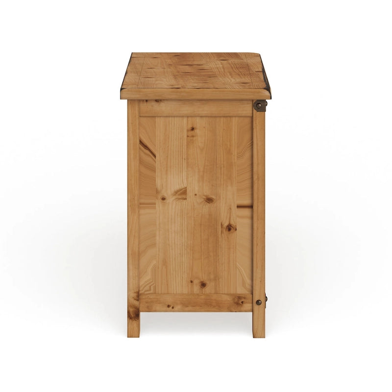 Table de chevet à 3 tiroirs Country Wood avec prise USB