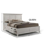 Lit plateforme de rangement San Mateo