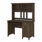 Petit bureau d'ordinateur avec étagère de rangement sur le dessus