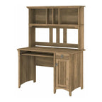 Petit bureau d'ordinateur avec étagère de rangement sur le dessus