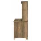 Petit bureau d'ordinateur avec étagère de rangement sur le dessus