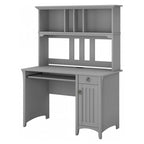 Petit bureau d'ordinateur avec étagère de rangement sur le dessus