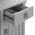 Petit bureau d'ordinateur avec étagère de rangement sur le dessus