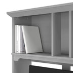 Petit bureau d'ordinateur avec étagère de rangement sur le dessus