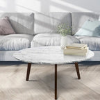 Table basse en marbre italien blanc de Carrare