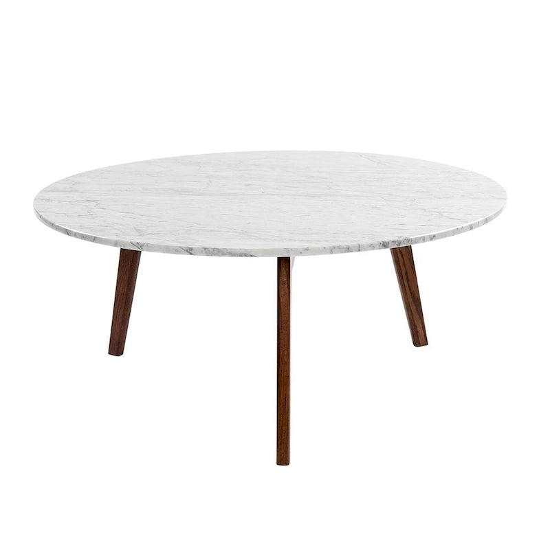 Table basse en marbre italien blanc de Carrare