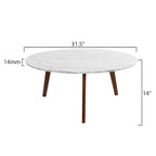 Table basse en marbre italien blanc de Carrare