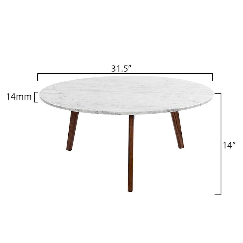 Table basse en marbre italien blanc de Carrare