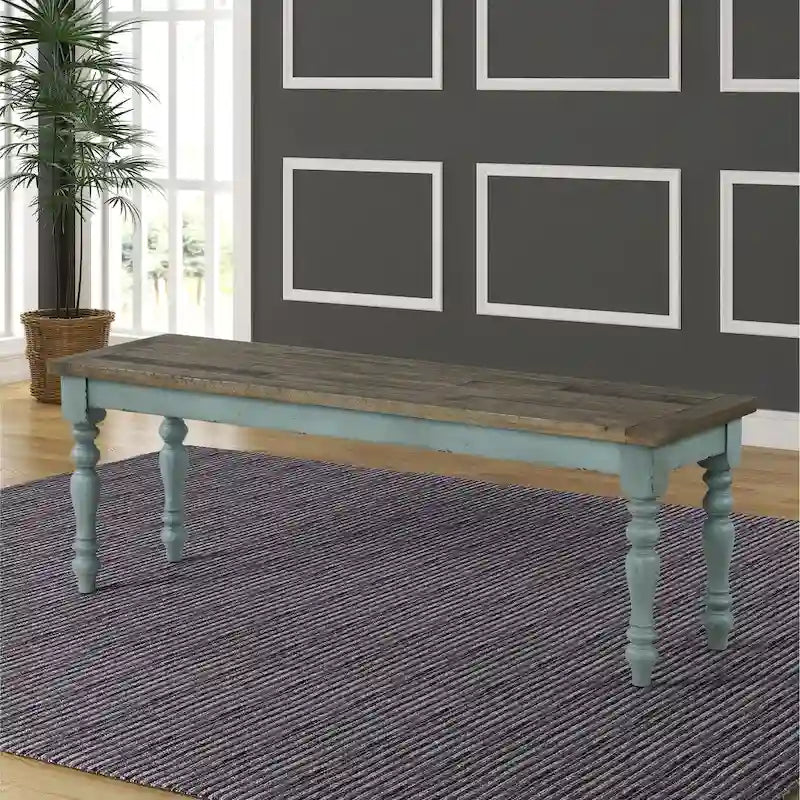  Prato Two-Tone Wood Dining Bench