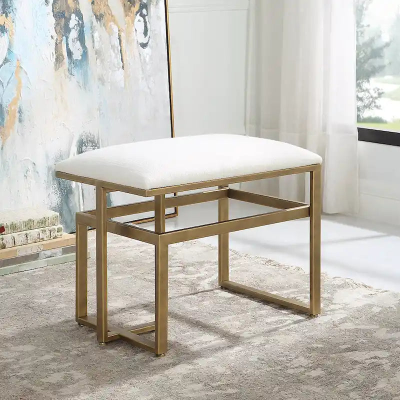 Banc moderne en fer – 15,75P x 25,25L x 19,25H