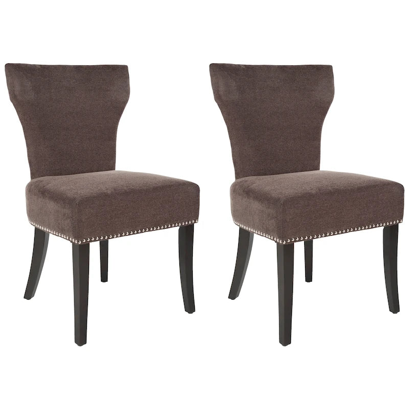 Chaises de salle à manger Tashina avec clous décoratifs (Lot de 2) - 23Lx26Px37H