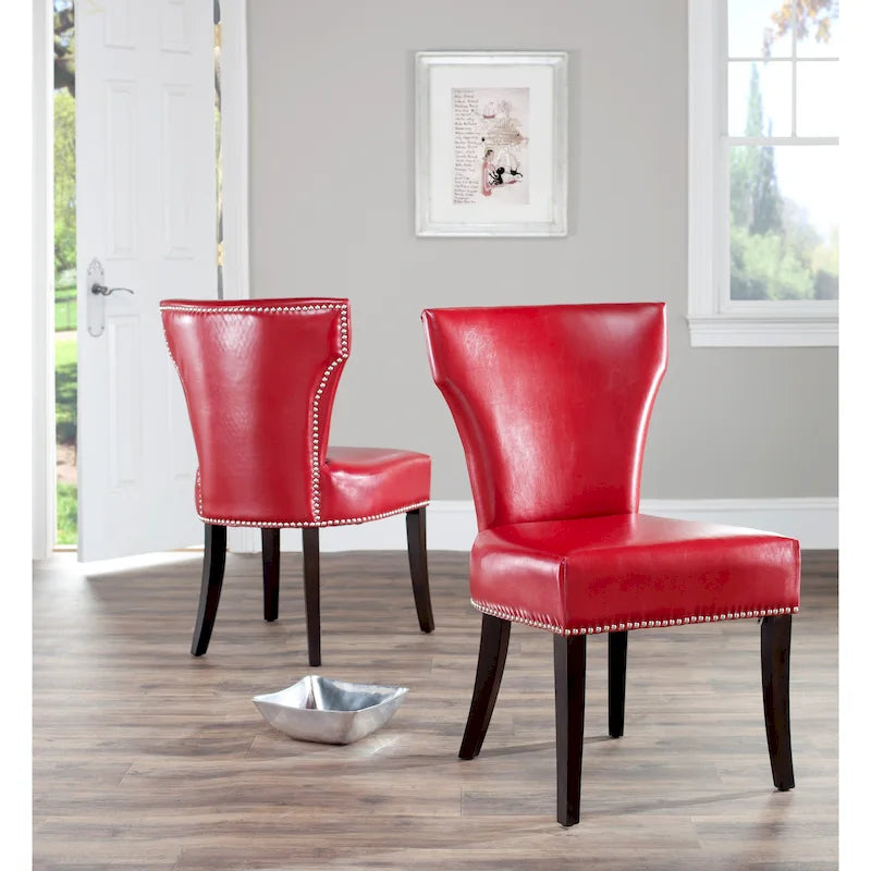 Chaises de salle à manger Tashina avec clous décoratifs (Lot de 2) - 23Lx26Px37H