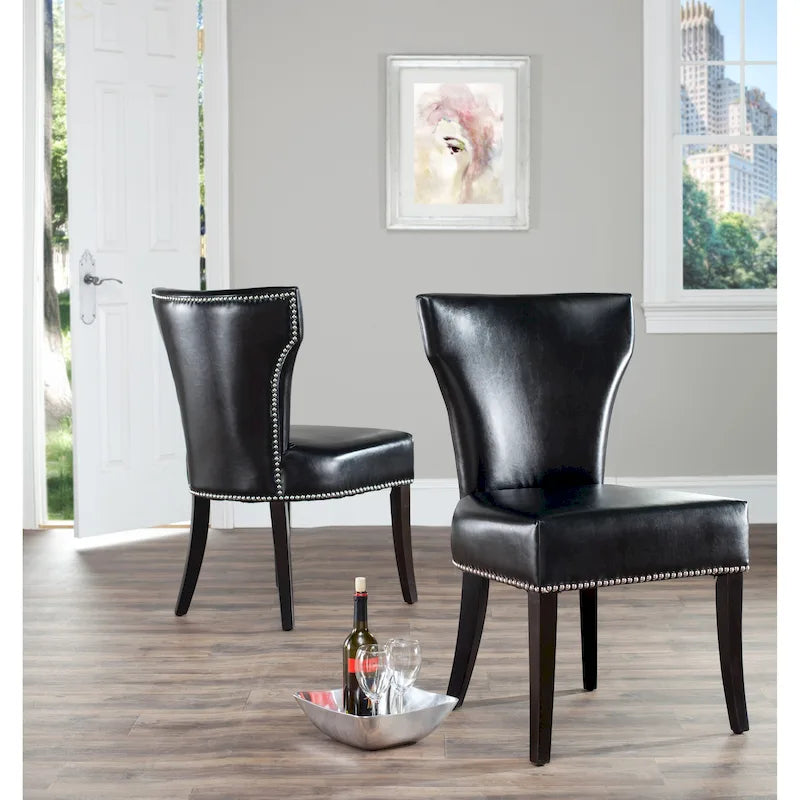 Chaises de salle à manger Tashina avec clous décoratifs (Lot de 2) - 23Lx26Px37H
