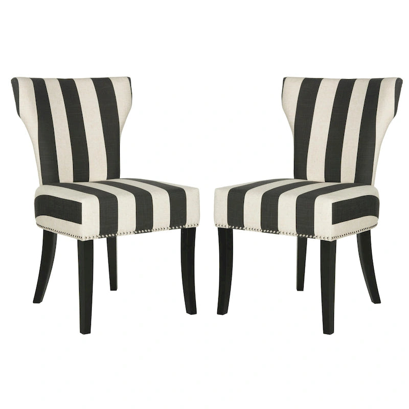 Chaises de salle à manger Tashina avec clous décoratifs (Lot de 2) - 23Lx26Px37H