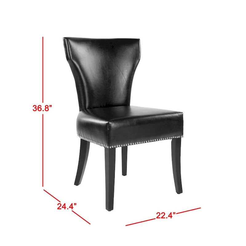 Chaises de salle à manger Tashina avec clous décoratifs (Lot de 2) - 23Lx26Px37H