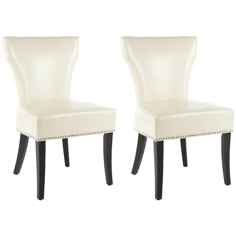 Chaises de salle à manger Tashina avec clous décoratifs (Lot de 2) - 23Lx26Px37H