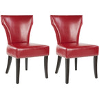 Chaises de salle à manger Tashina avec clous décoratifs (Lot de 2) - 23Lx26Px37H