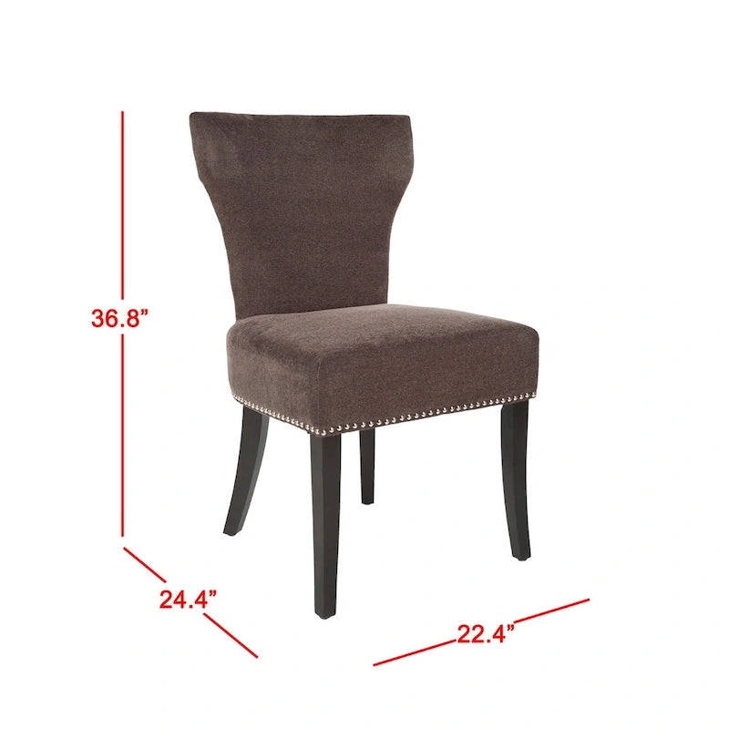 Chaises de salle à manger Tashina avec clous décoratifs (Lot de 2) - 23Lx26Px37H