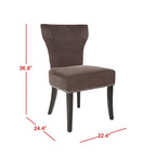 Chaises de salle à manger Tashina avec clous décoratifs (Lot de 2) - 23Lx26Px37H