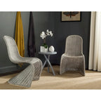 Chaise de salle à manger en osier gris (lot de 2) - 19Lx26Px35H