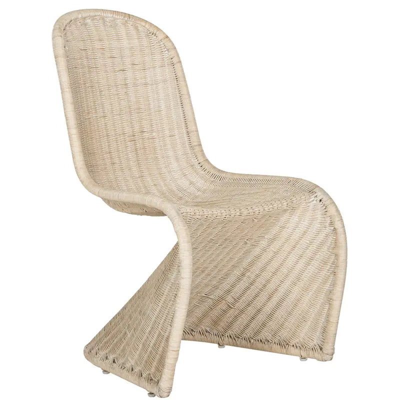 Chaise de salle à manger en osier gris (lot de 2) - 19Lx26Px35H
