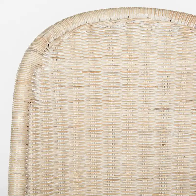 Chaise de salle à manger en osier gris (lot de 2) - 19Lx26Px35H