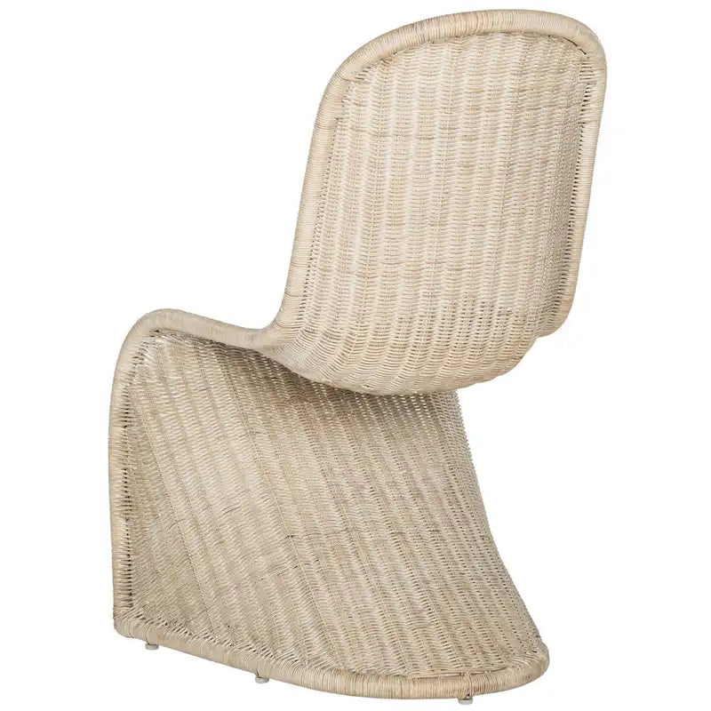 Chaise de salle à manger en osier gris (lot de 2) - 19Lx26Px35H