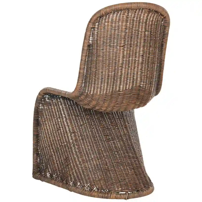 Chaise de salle à manger en osier gris (lot de 2) - 19Lx26Px35H