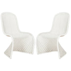 Chaise de salle à manger en osier gris (lot de 2) - 19Lx26Px35H