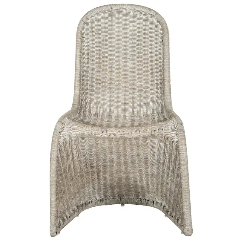 Chaise de salle à manger en osier gris (lot de 2) - 19Lx26Px35H