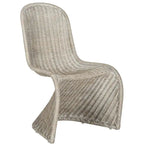 Chaise de salle à manger en osier gris (lot de 2) - 19Lx26Px35H