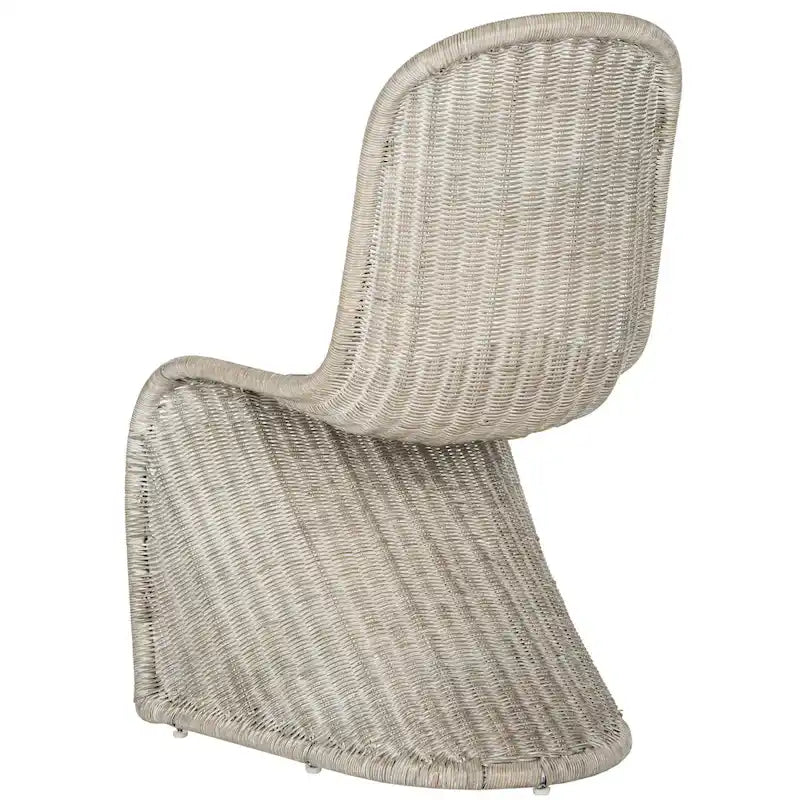 Chaise de salle à manger en osier gris (lot de 2) - 19Lx26Px35H