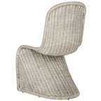 Chaise de salle à manger en osier gris (lot de 2) - 19Lx26Px35H