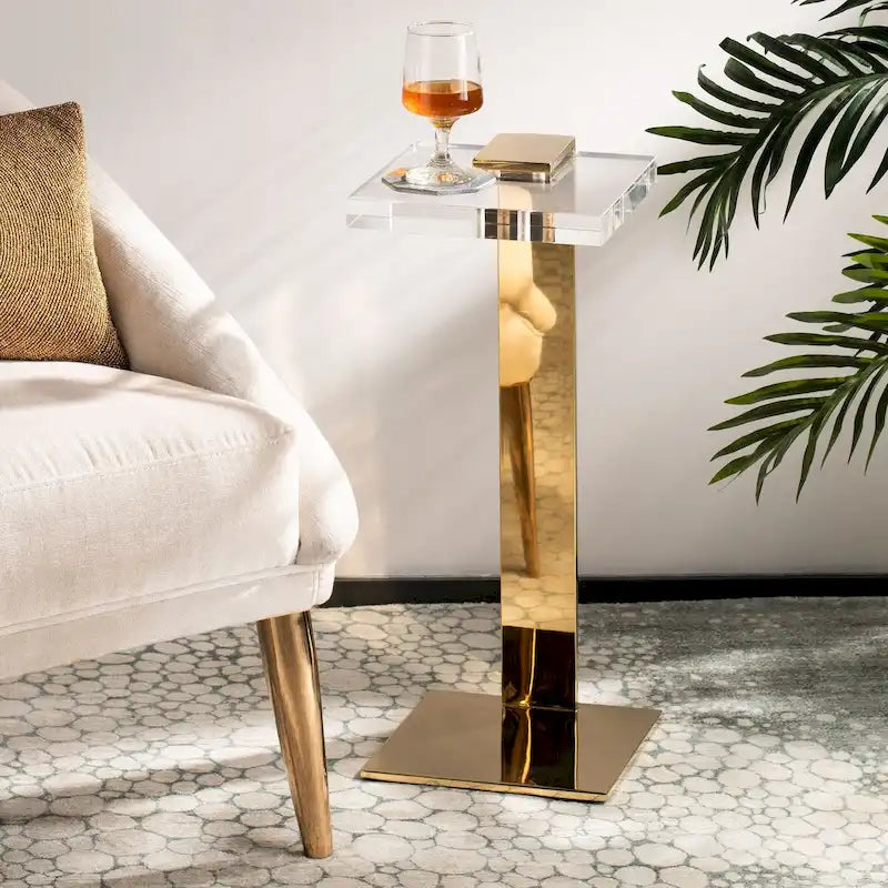 Table à boisson en acrylique Shiloh Couture - 9,8 L x 9,8 P x 24 H - 10Lx10Px24H